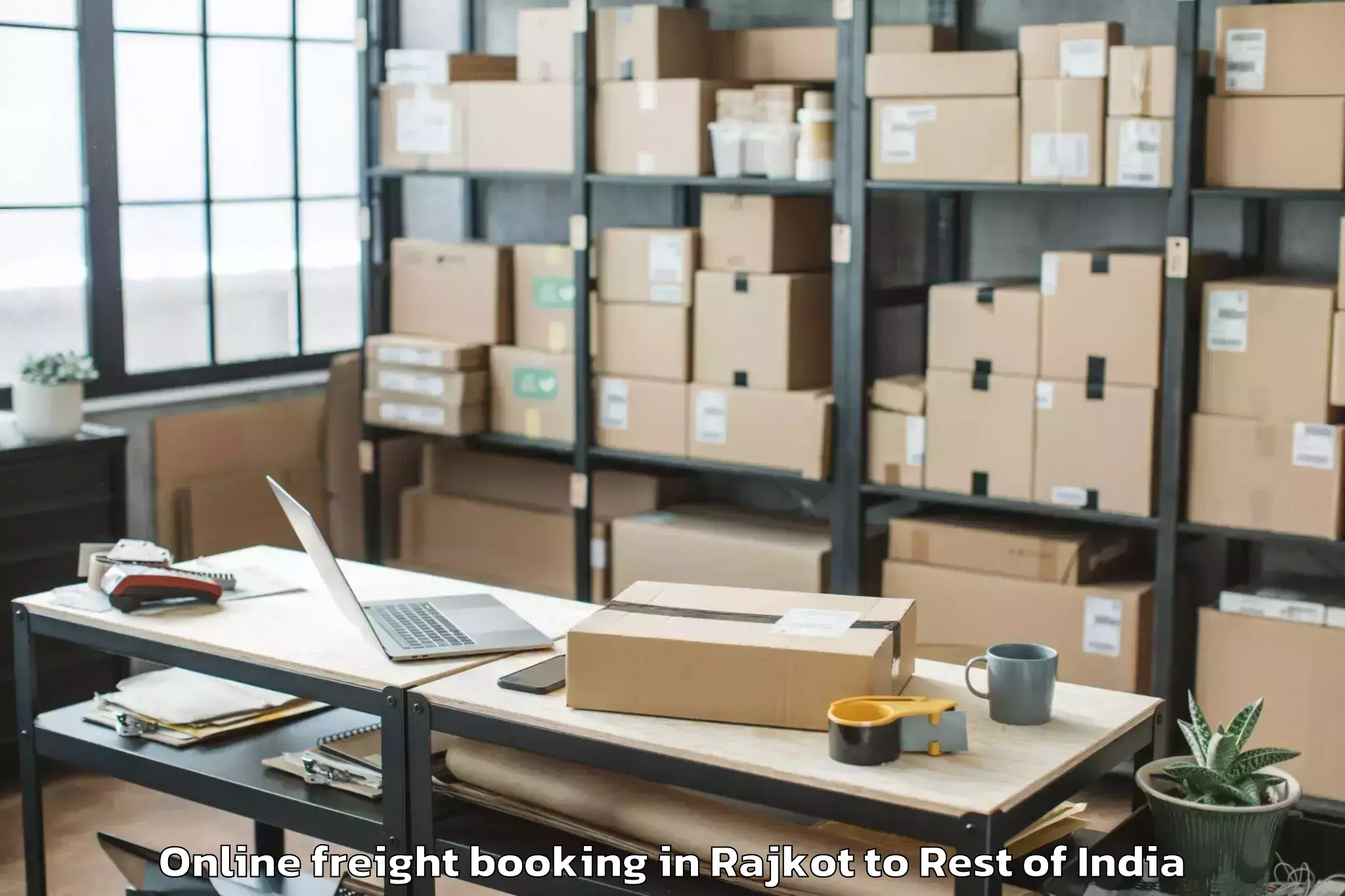 Leading Rajkot to Pulwama Online Freight Booking Provider